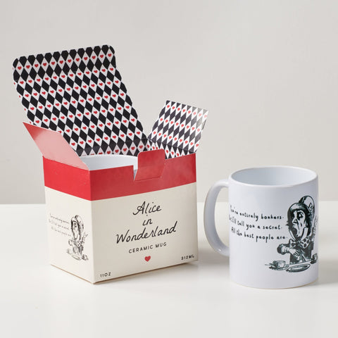 Alice In Wonderland 'Entirely Bonkers' Mug - Oakdene Designs