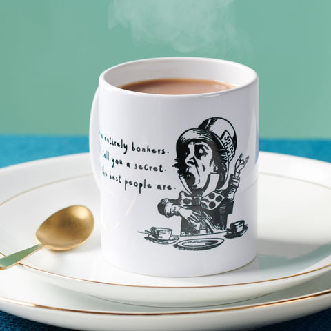 Alice In Wonderland 'Entirely Bonkers' Mug - Oakdene Designs