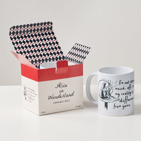 Alice In Wonderland 'I'm Not Strange' Mug - Oakdene Designs