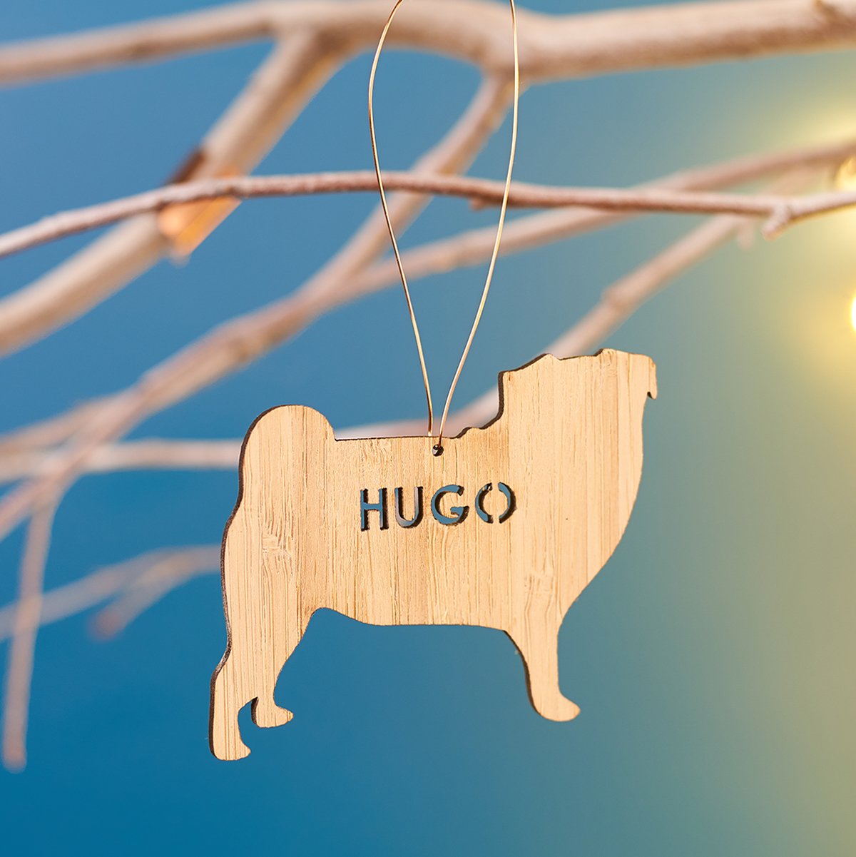 Bamboo Personalised Pet Christmas Decoration - Oakdene Designs