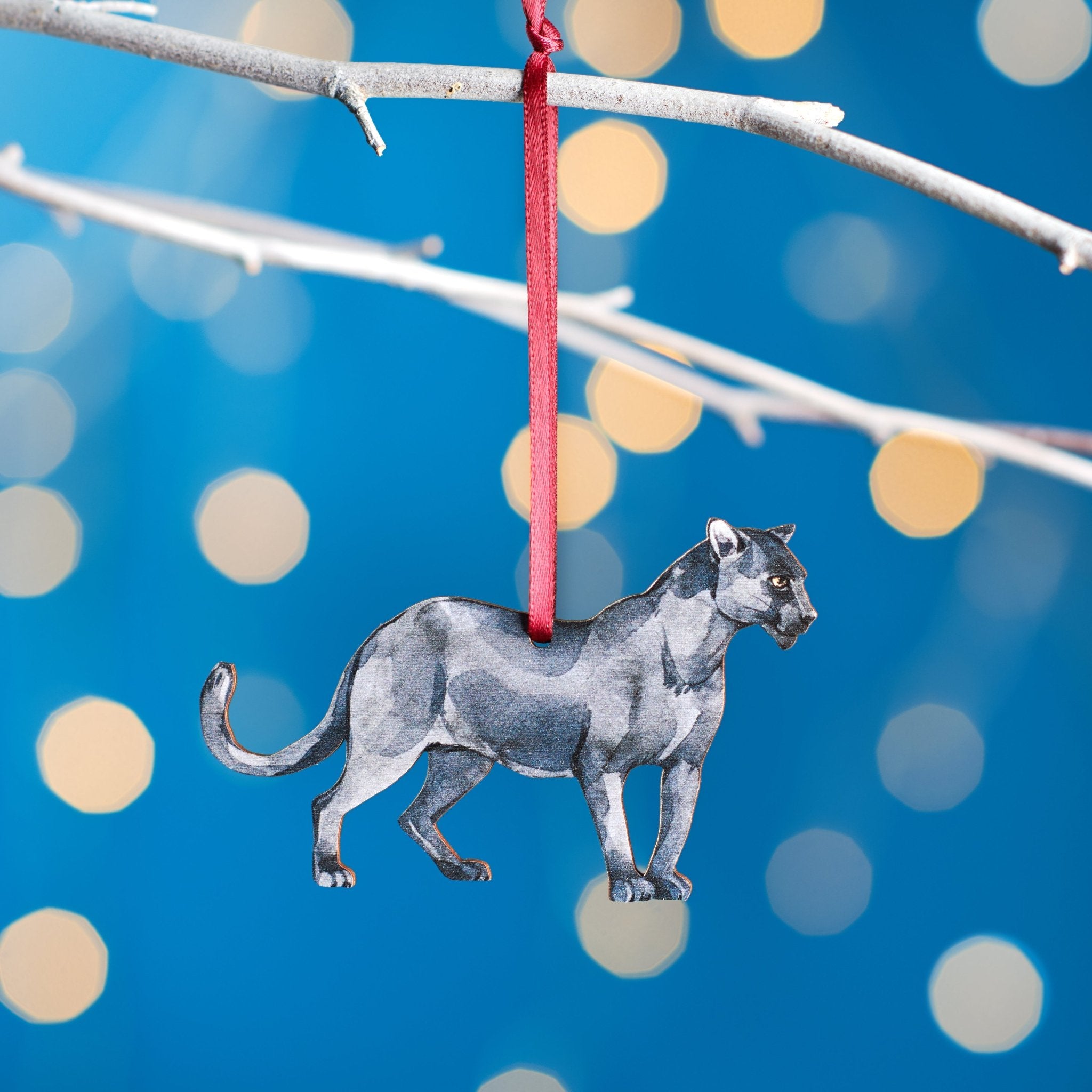 Black Panther Christmas Tree Decoration - Oakdene Designs