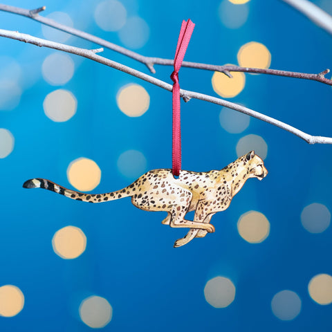 Cheetah Christmas Tree Decoration - Oakdene Designs