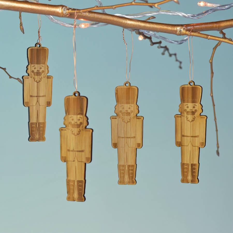 Christmas Bamboo Nutcracker Decorations - Oakdene Designs