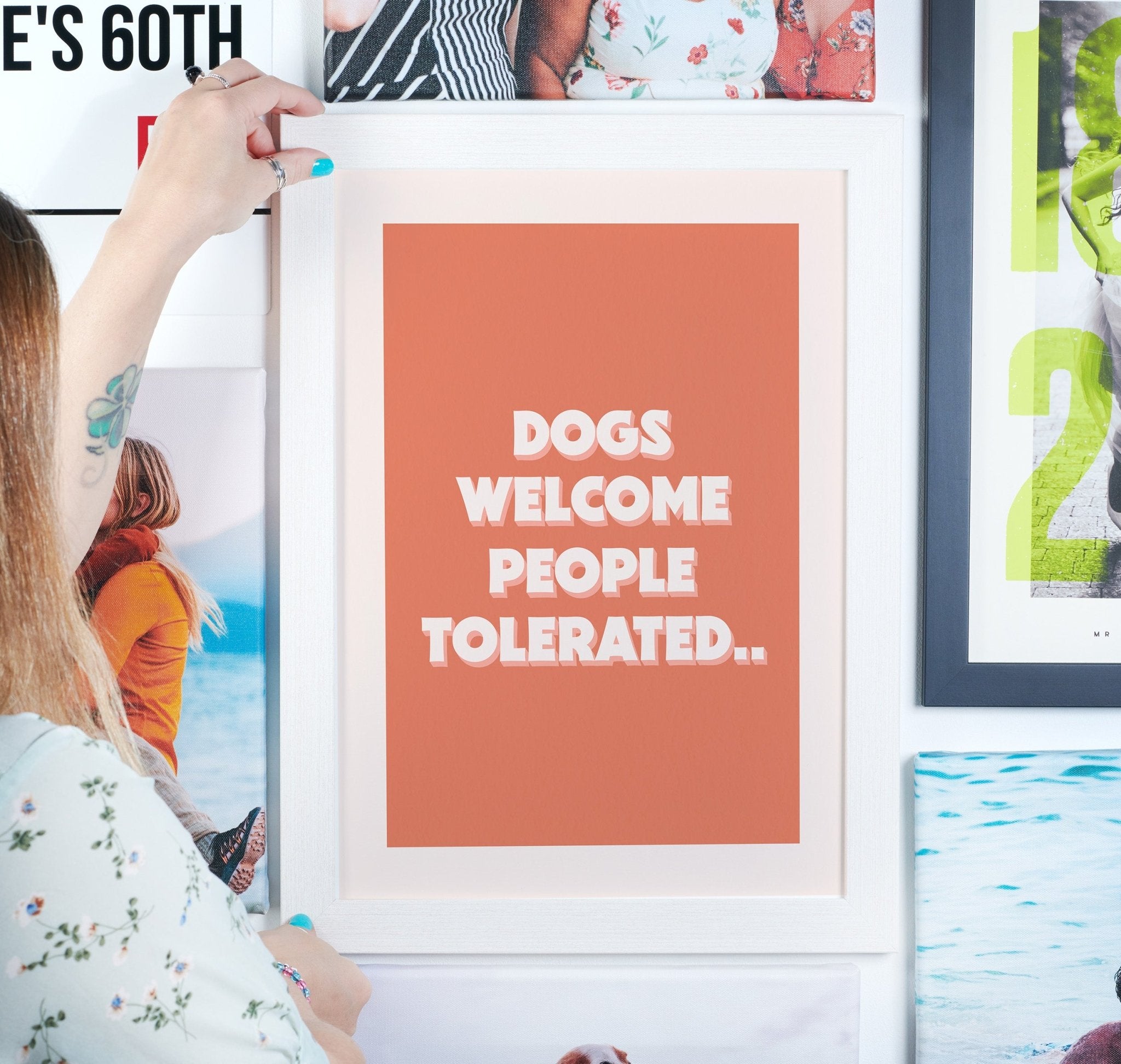 Dogs Welcome, People Tolerated Hallway Print - Oakdene Designs