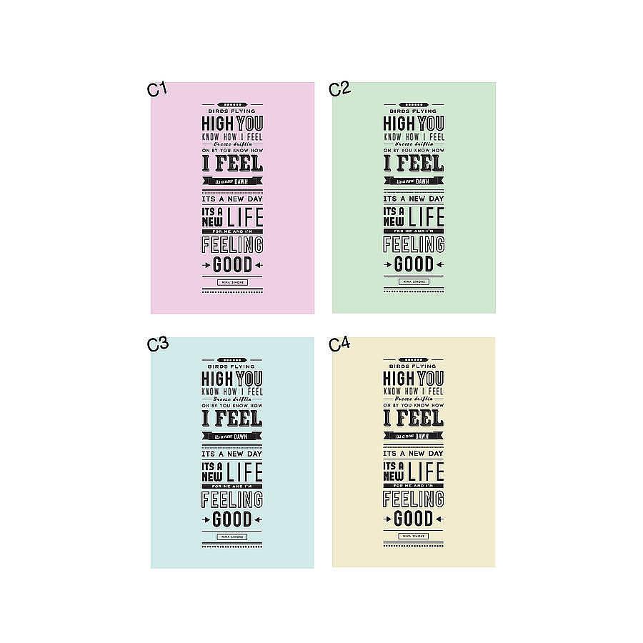 'Feeling Good' Typographic Print - Oakdene Designs