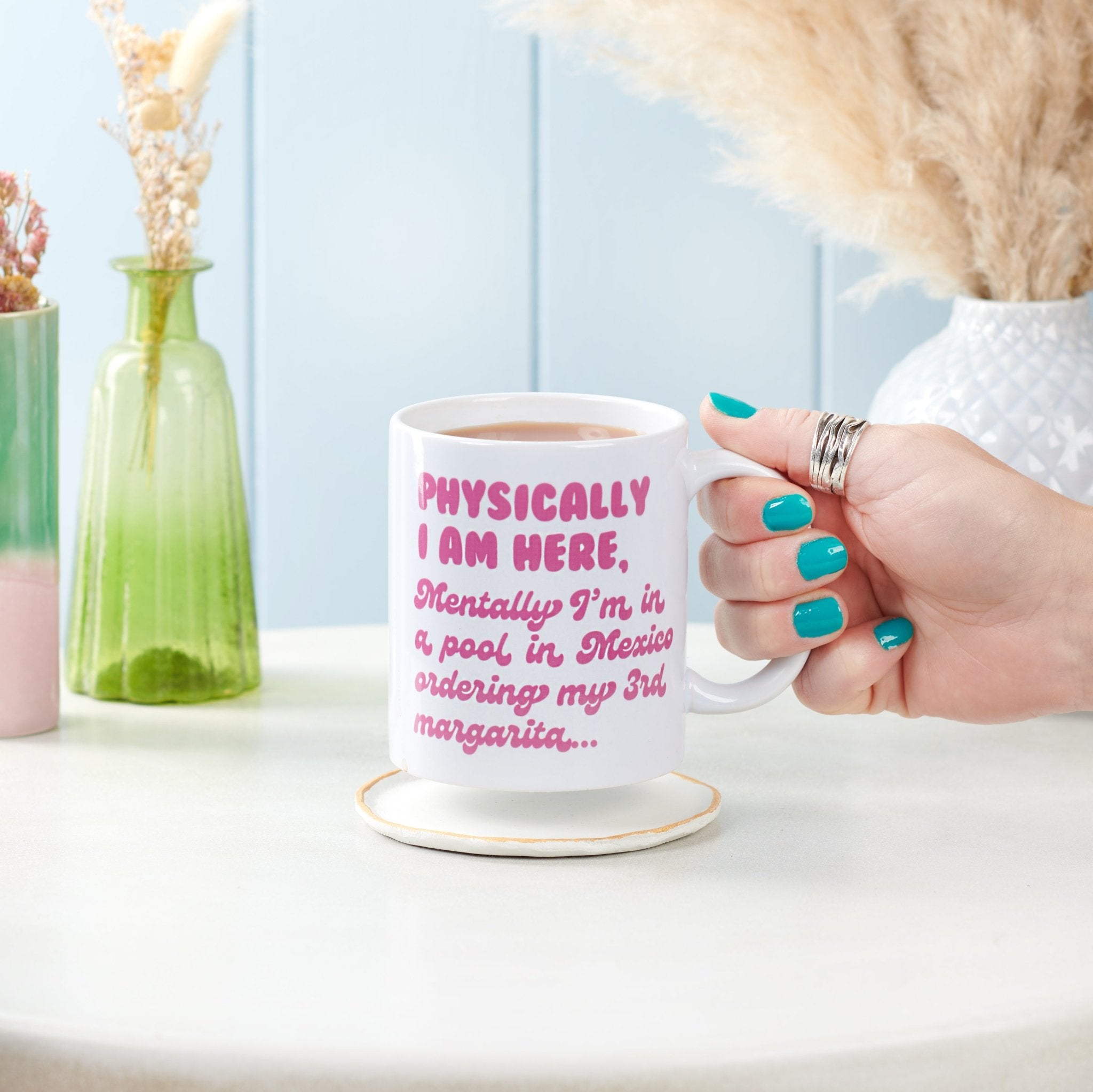 Funny Physically I Am Here Mug - Oakdene Designs