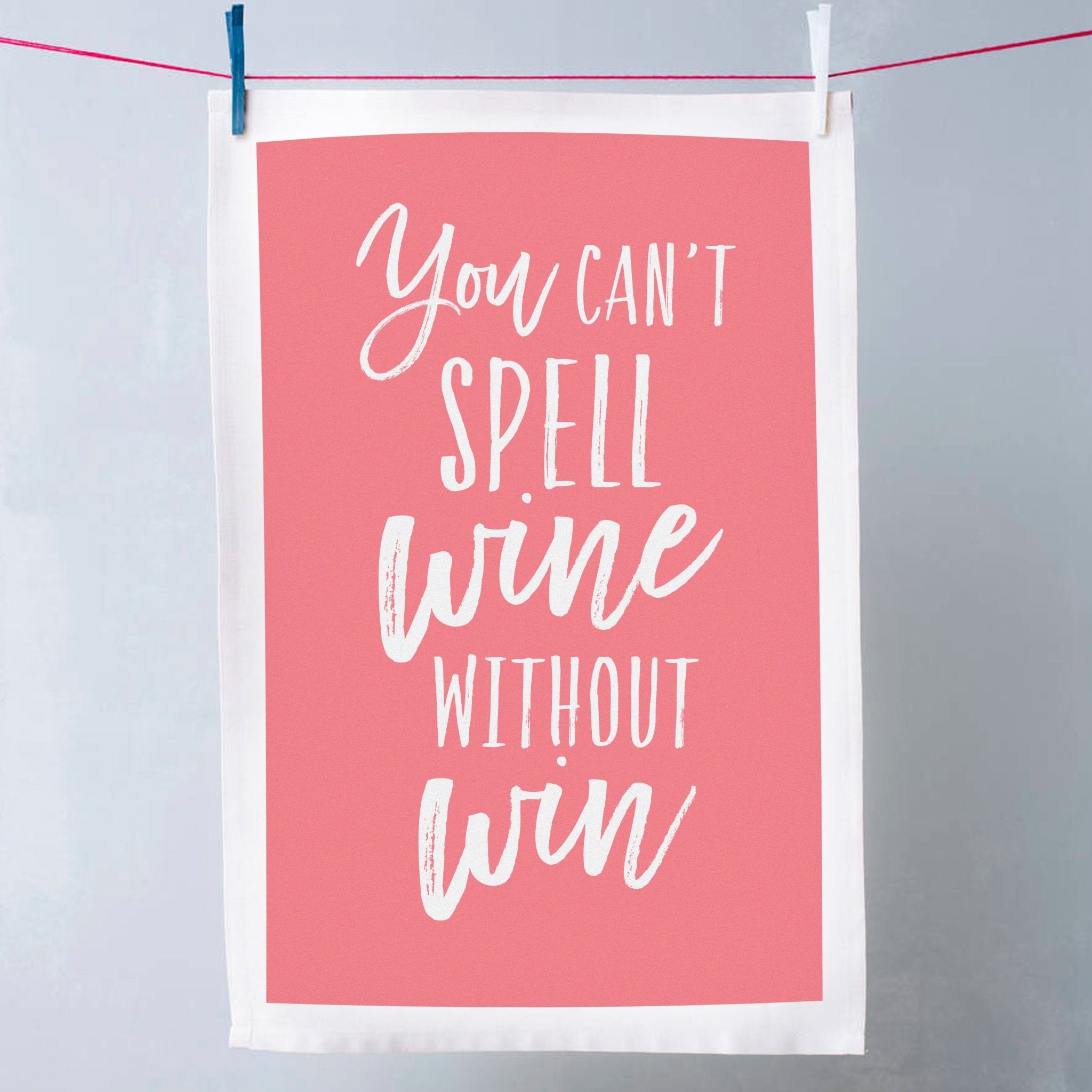 'Funny Wine' Tea Towel - Oakdene Designs