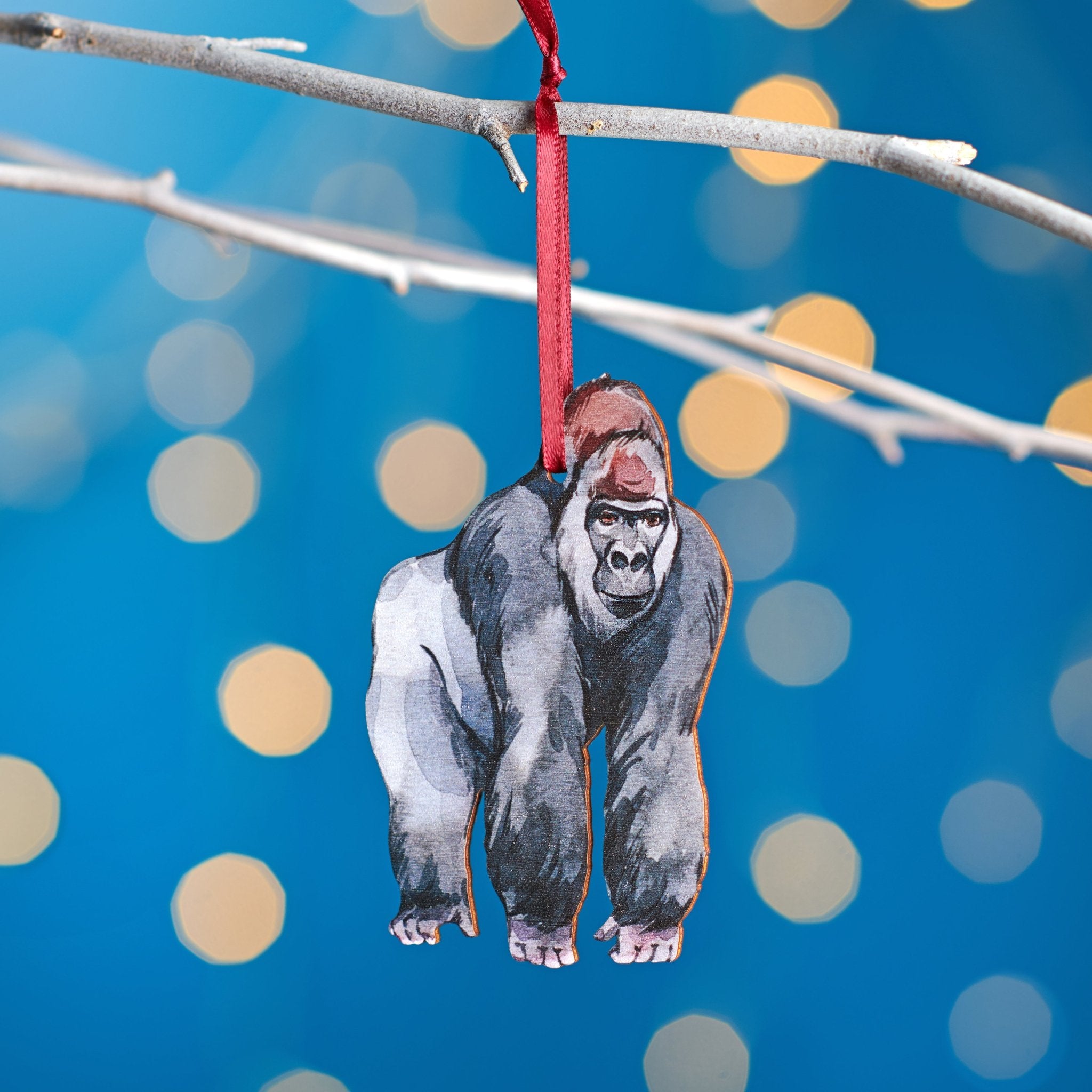 Gorilla Christmas Tree Decoration - Oakdene Designs