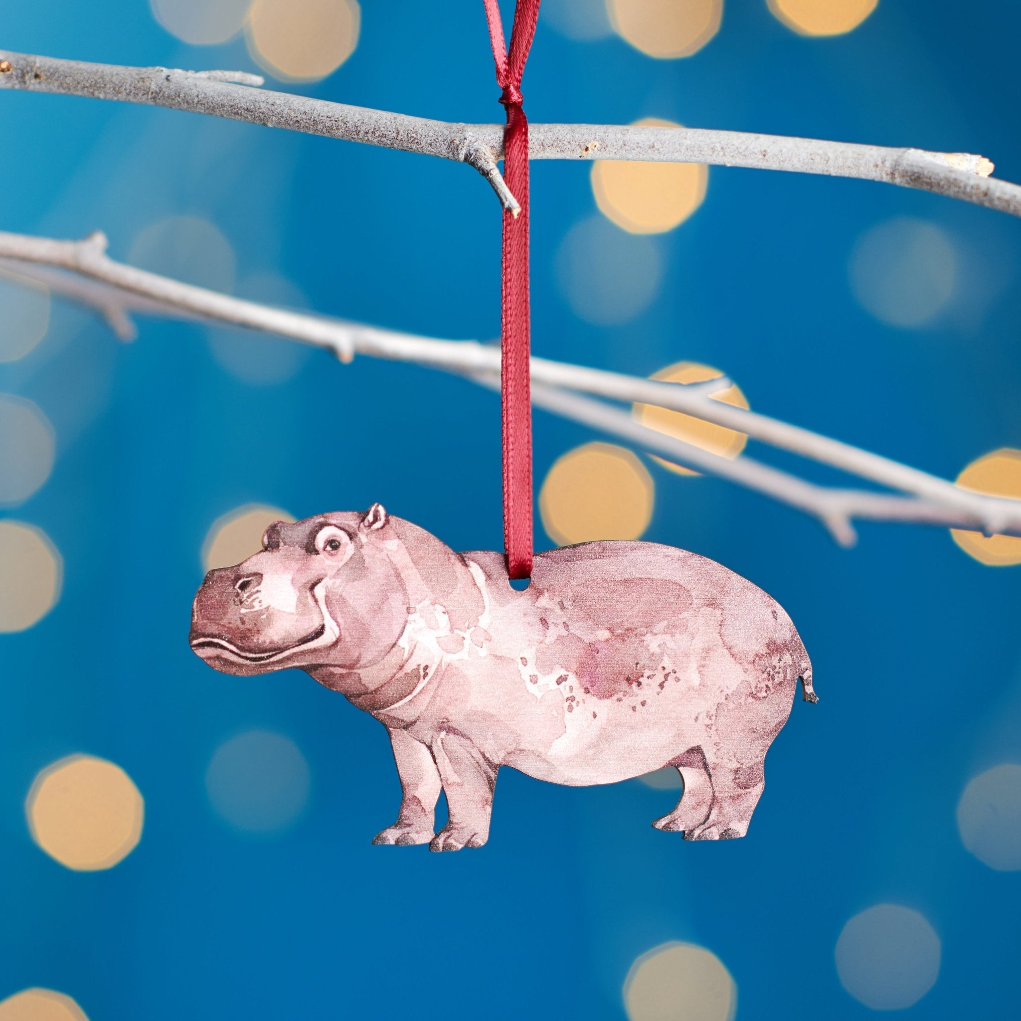 Hippopotamus Christmas Tree Decoration - Oakdene Designs