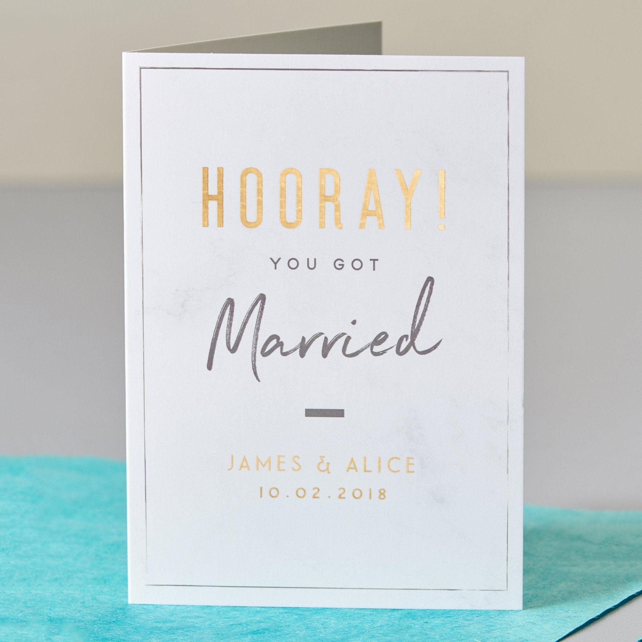 Hooray Marriage Card - Oakdene Designs