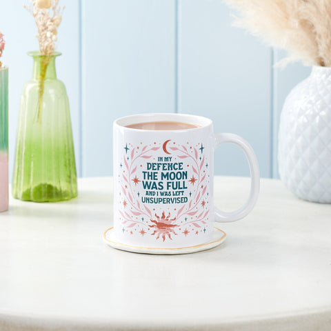 In My Defence The Moon Was Full Funny Mug - Oakdene Designs