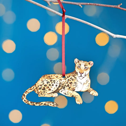 Leopard Christmas Tree Decoration - Oakdene Designs