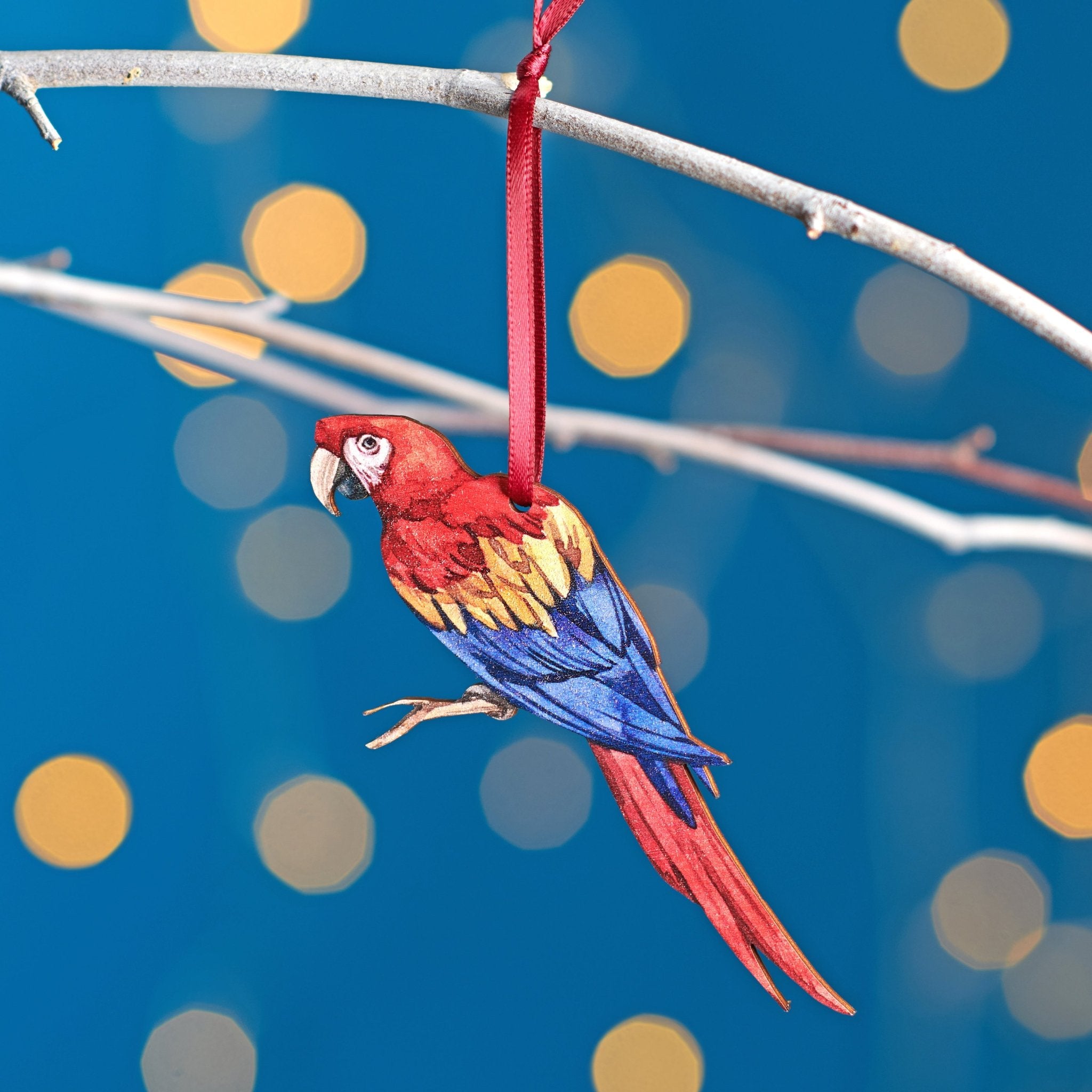 Macaw Parrot Christmas Tree Decoration - Oakdene Designs