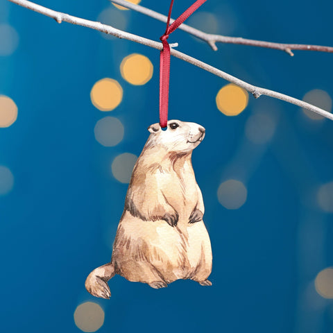 Marmot Christmas Tree Decoration - Oakdene Designs