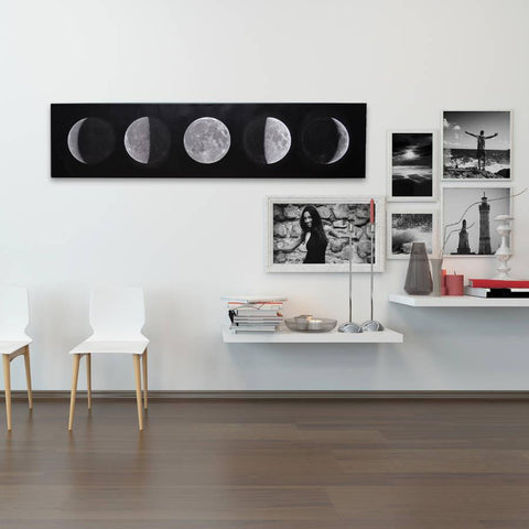 Monochrome Moon Phases Canvas - Oakdene Designs