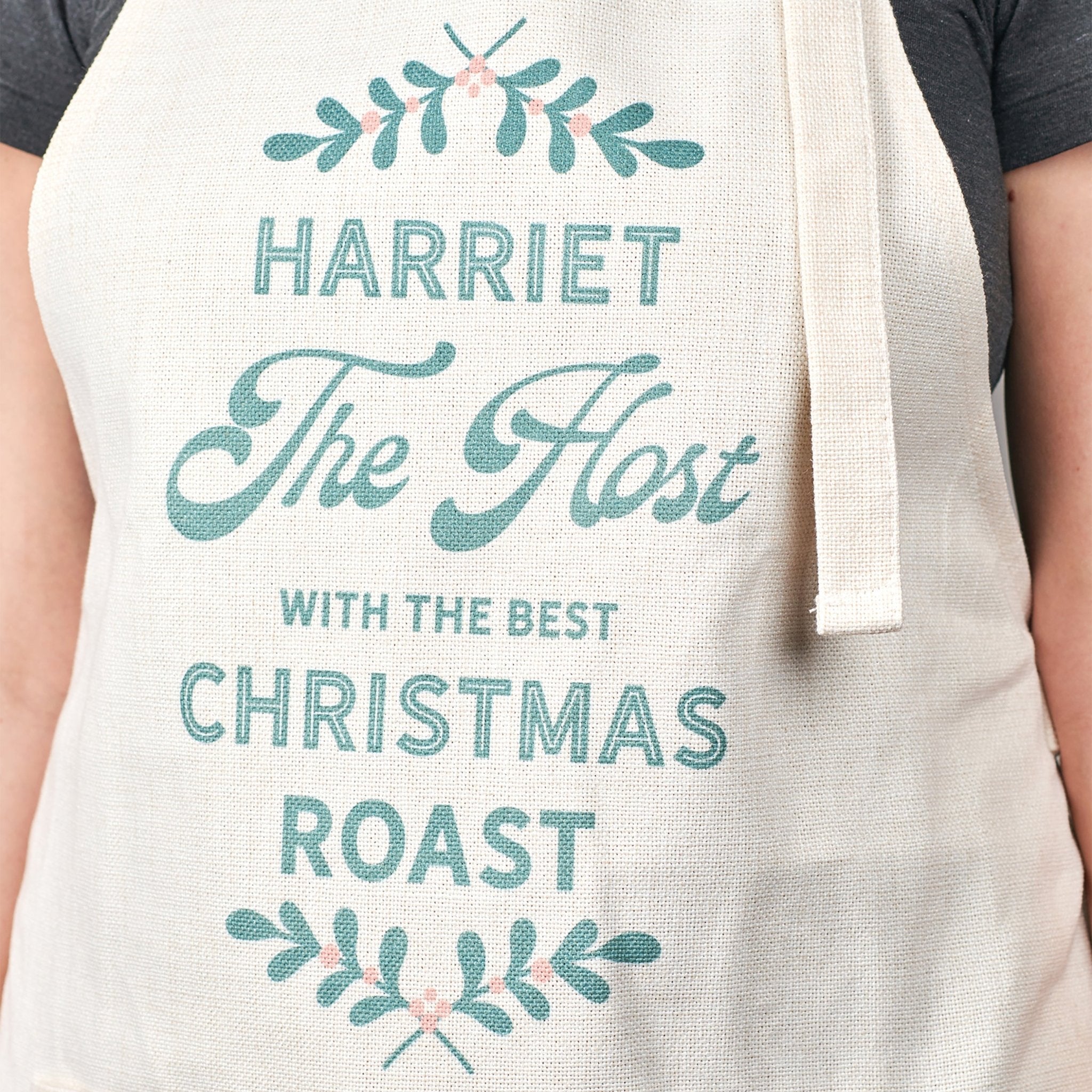 Oakdene Designs Apron / Oven Gloves Personalised Linen Christmas Apron