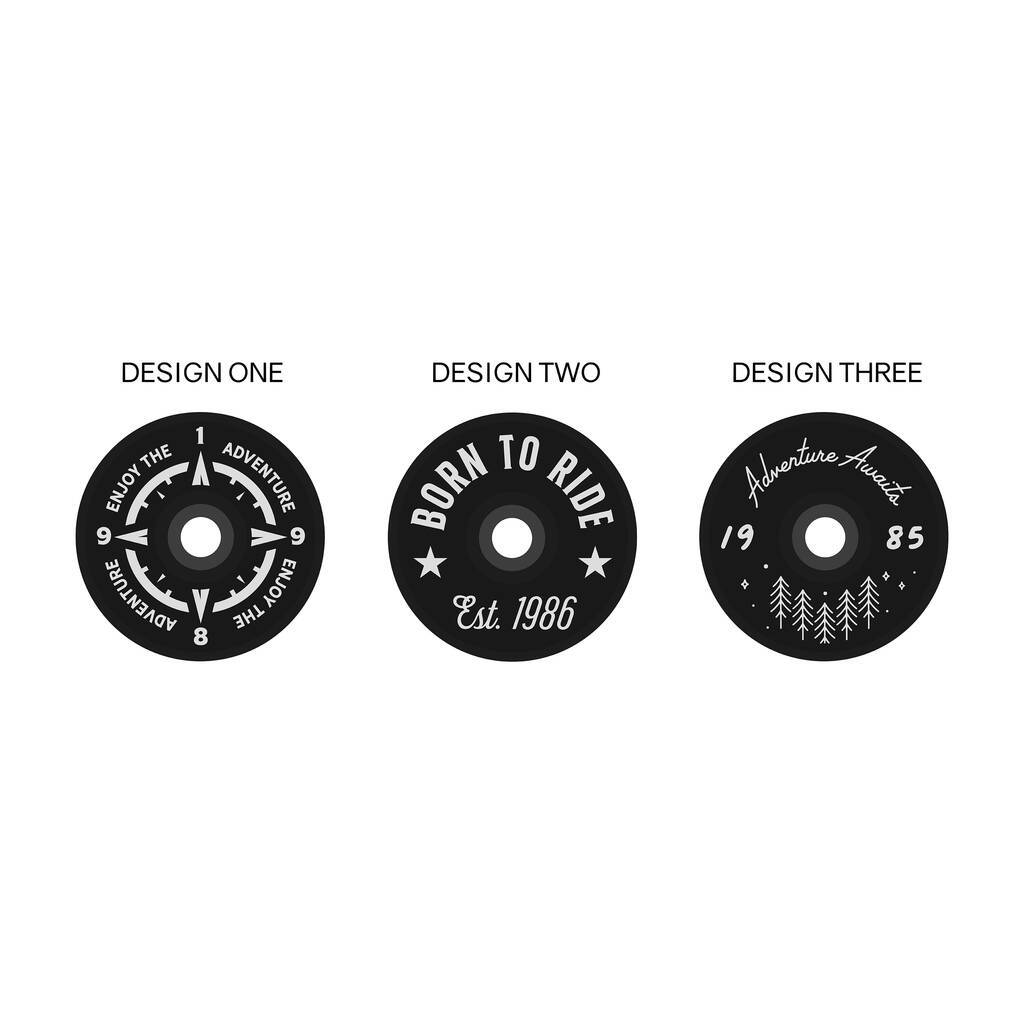 Oakdene Designs Biking Accessories Personalised Date Bike Headset Cap For Cyclists