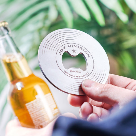 Oakdene Designs Bottle Opener Personalised Music Record Bottle Opener