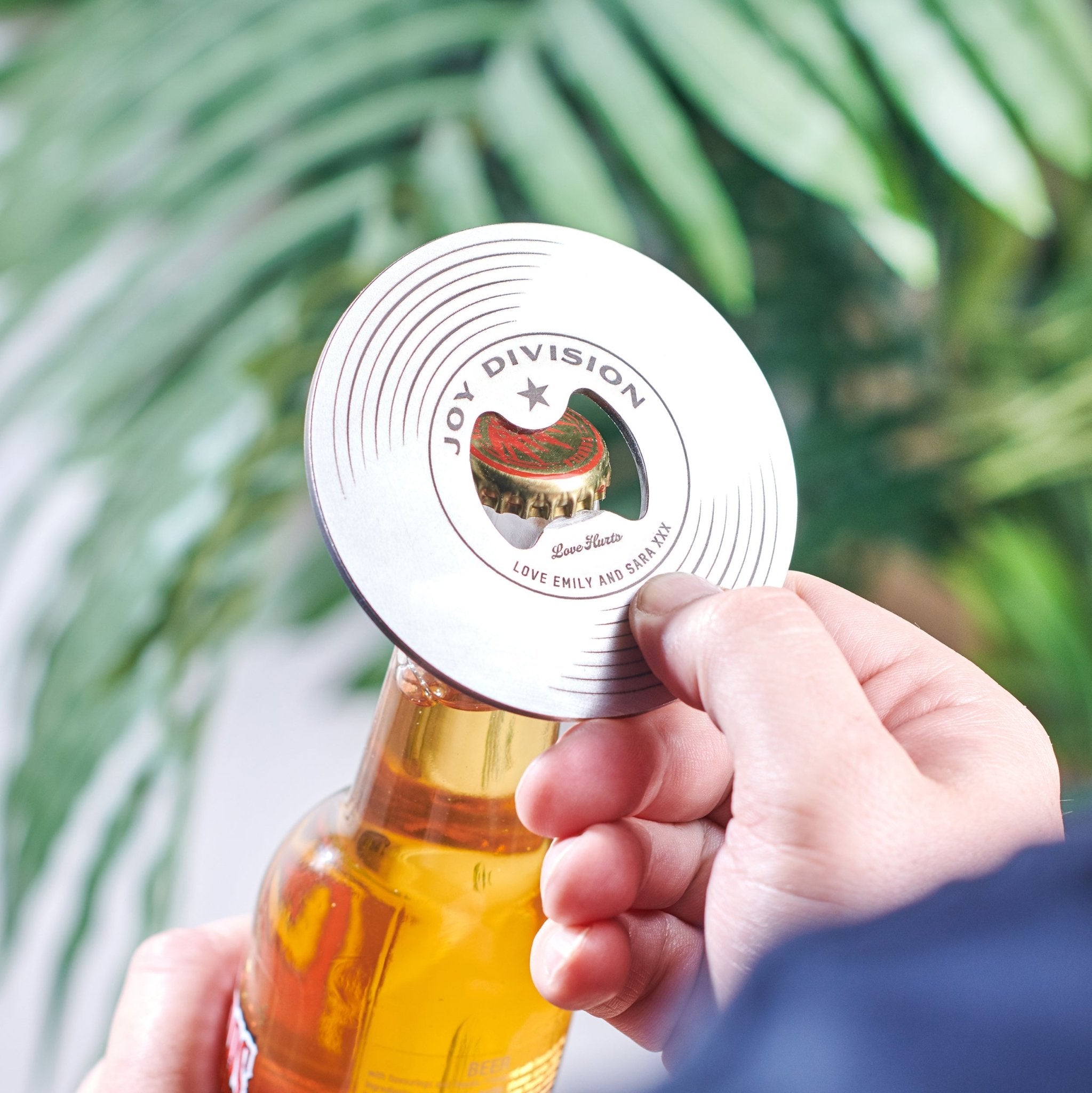 Oakdene Designs Bottle Opener Personalised Music Record Bottle Opener