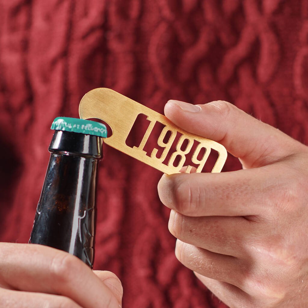 Oakdene Designs Bottle Opener Personalised Solid Brass Year Bottle Opener