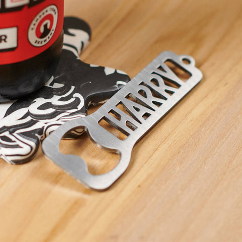 Oakdene Designs Bottle Opener Personalised Solid Steel Bottle Opener