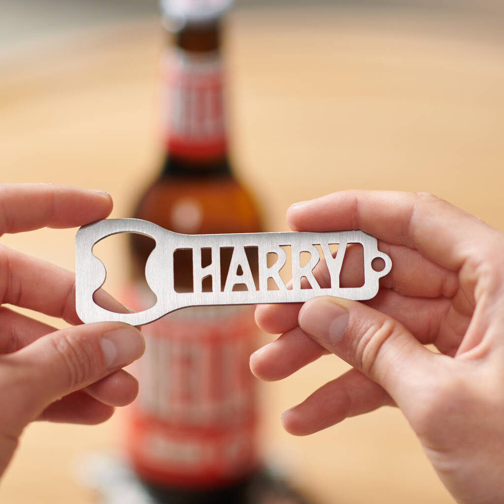 Oakdene Designs Bottle Opener Personalised Solid Steel Bottle Opener