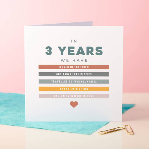 Oakdene Designs Cards Personalised Memories Anniversary Card