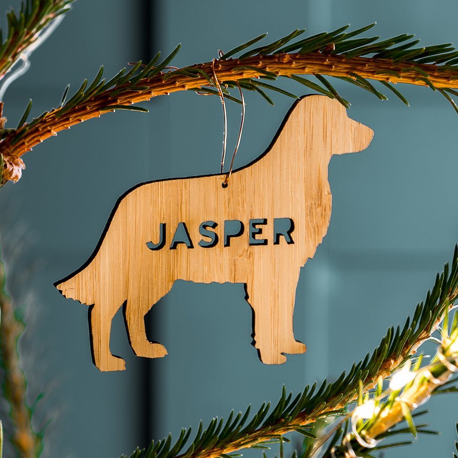 Oakdene Designs Christmas Decorations Bamboo Personalised Pet Christmas Decoration