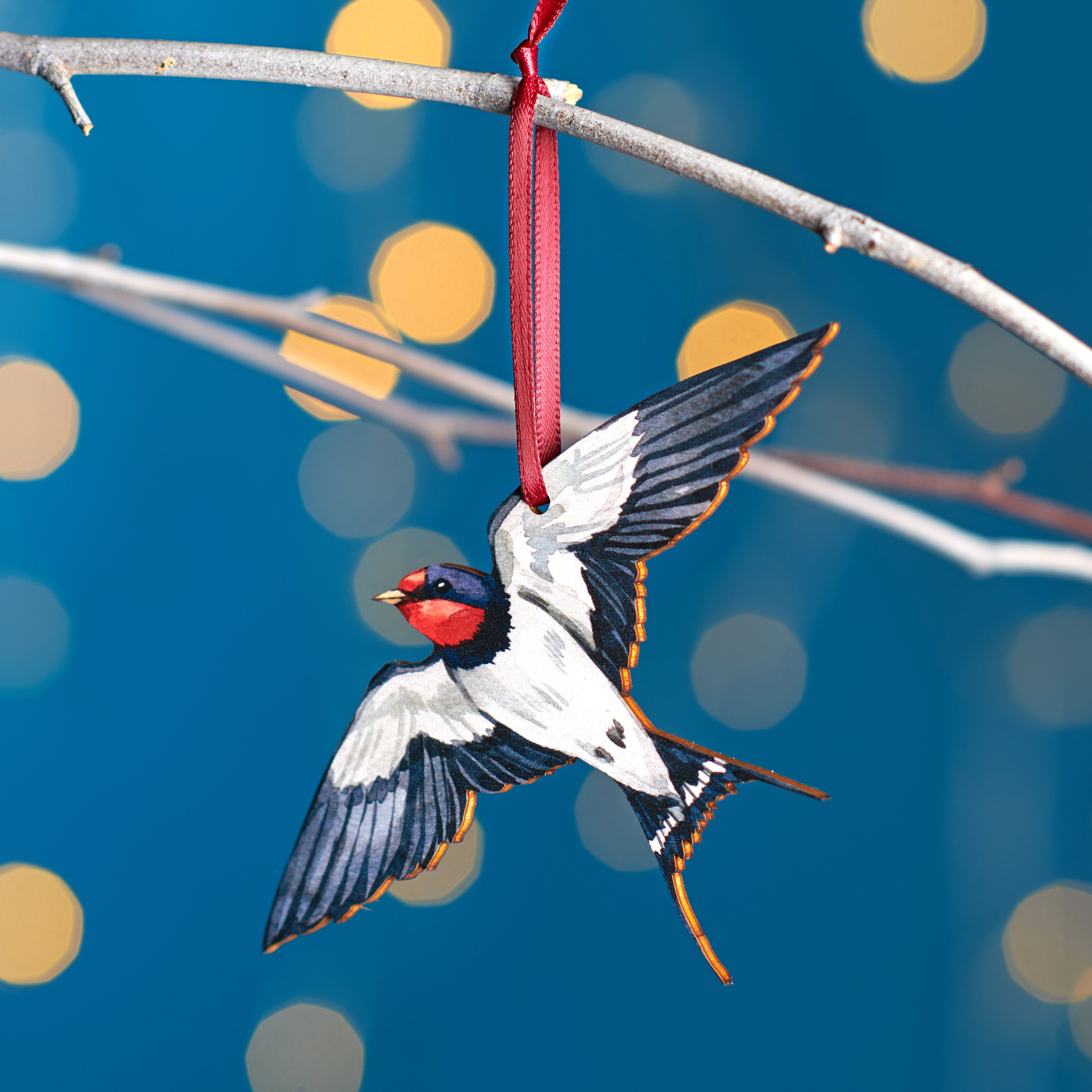 Oakdene Designs Christmas Decorations Flying Swallow Christmas Tree Decoration