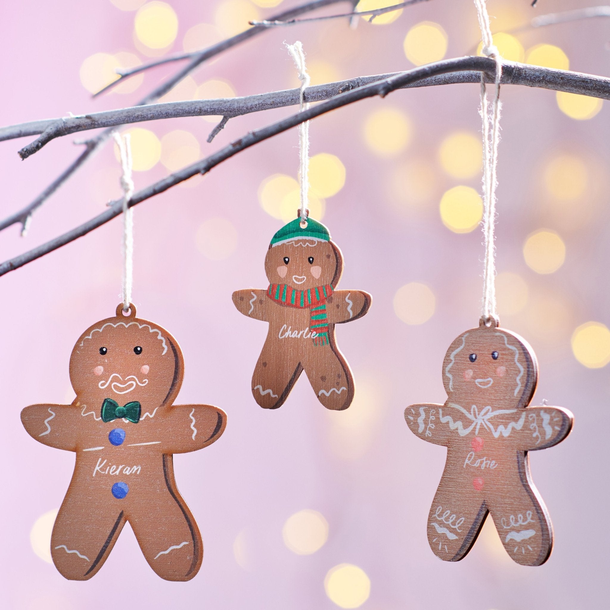 Oakdene Designs Christmas Decorations Personalised Adult Gingerbread Men Decoration