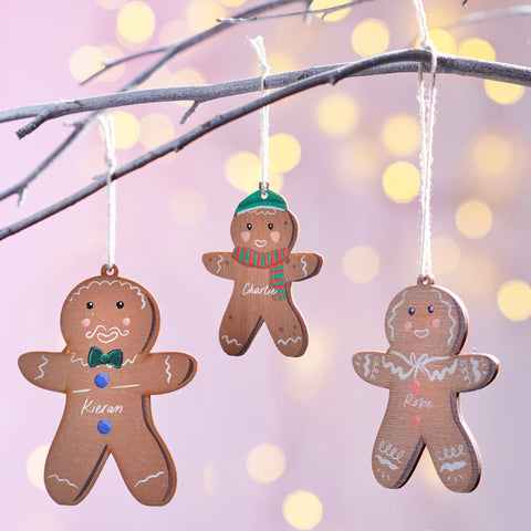 Oakdene Designs Christmas Decorations Personalised Adult Gingerbread Men Decoration