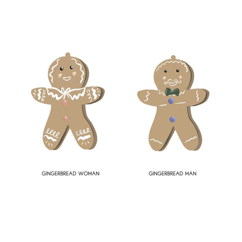 Oakdene Designs Christmas Decorations Personalised Adult Gingerbread Men Decoration