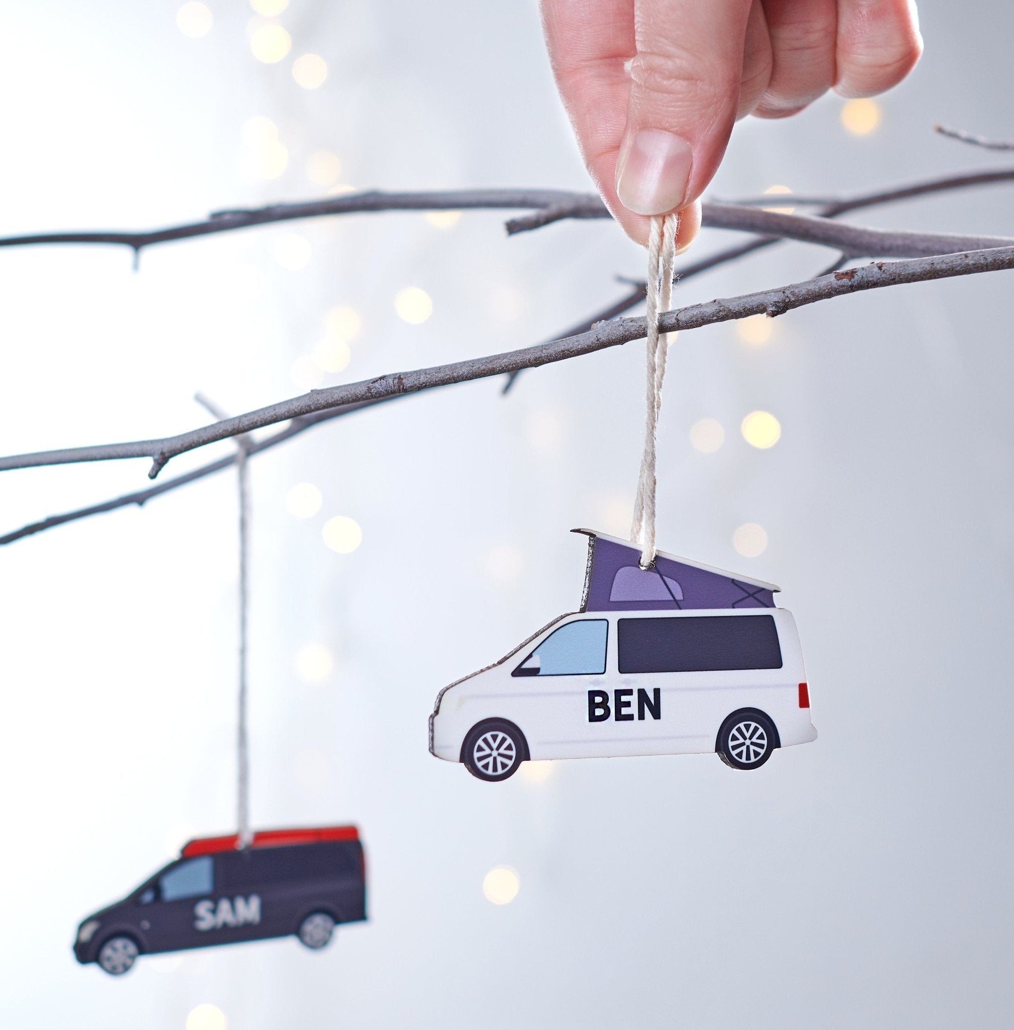 Oakdene Designs Christmas Decorations Personalised Camper Van Decoration