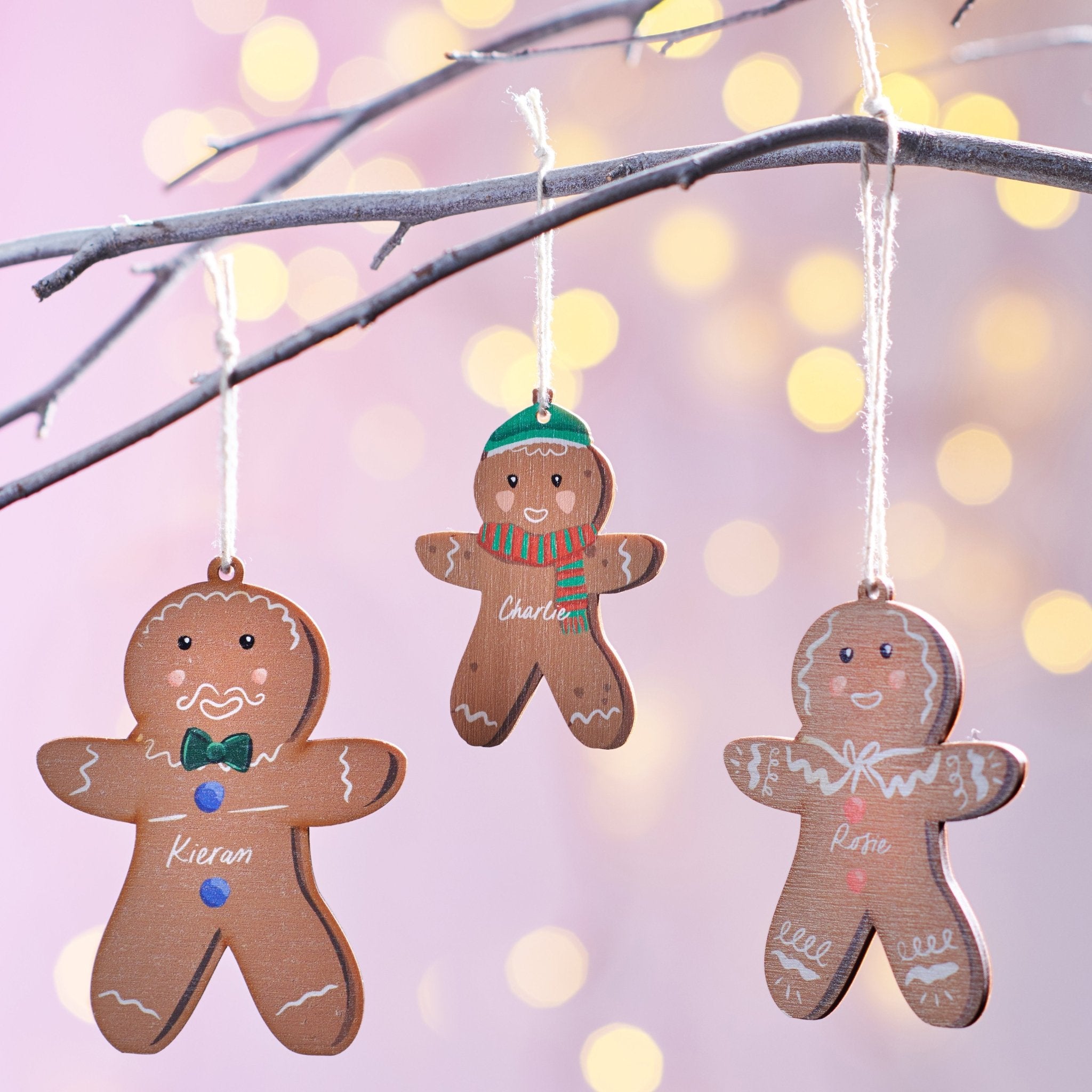 Oakdene Designs Christmas Decorations Personalised Child Gingerbread Men Decoration