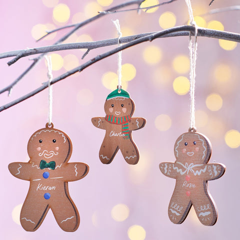 Oakdene Designs Christmas Decorations Personalised Child Gingerbread Men Decoration