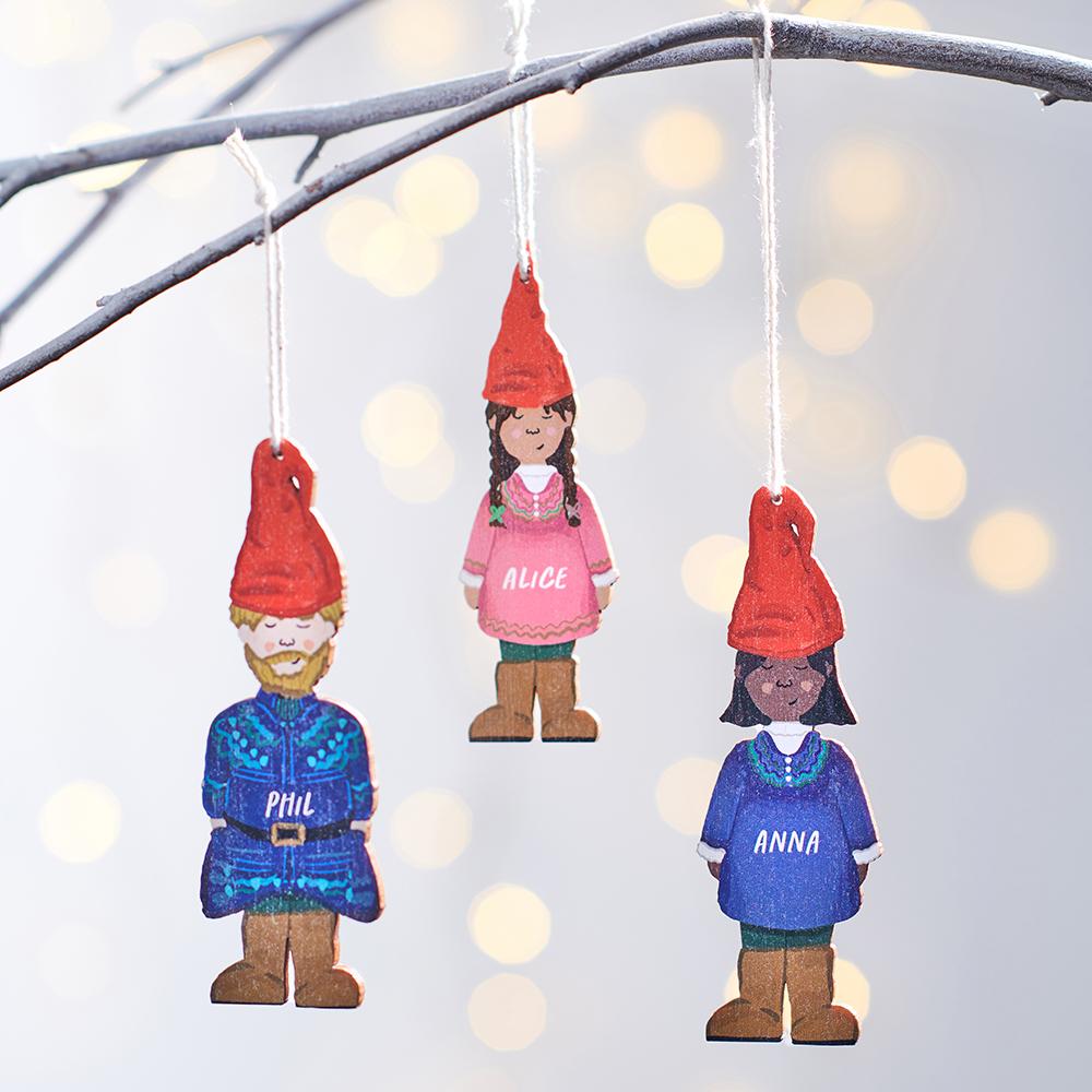 Oakdene Designs Christmas Decorations Personalised Child Gnome Decoration