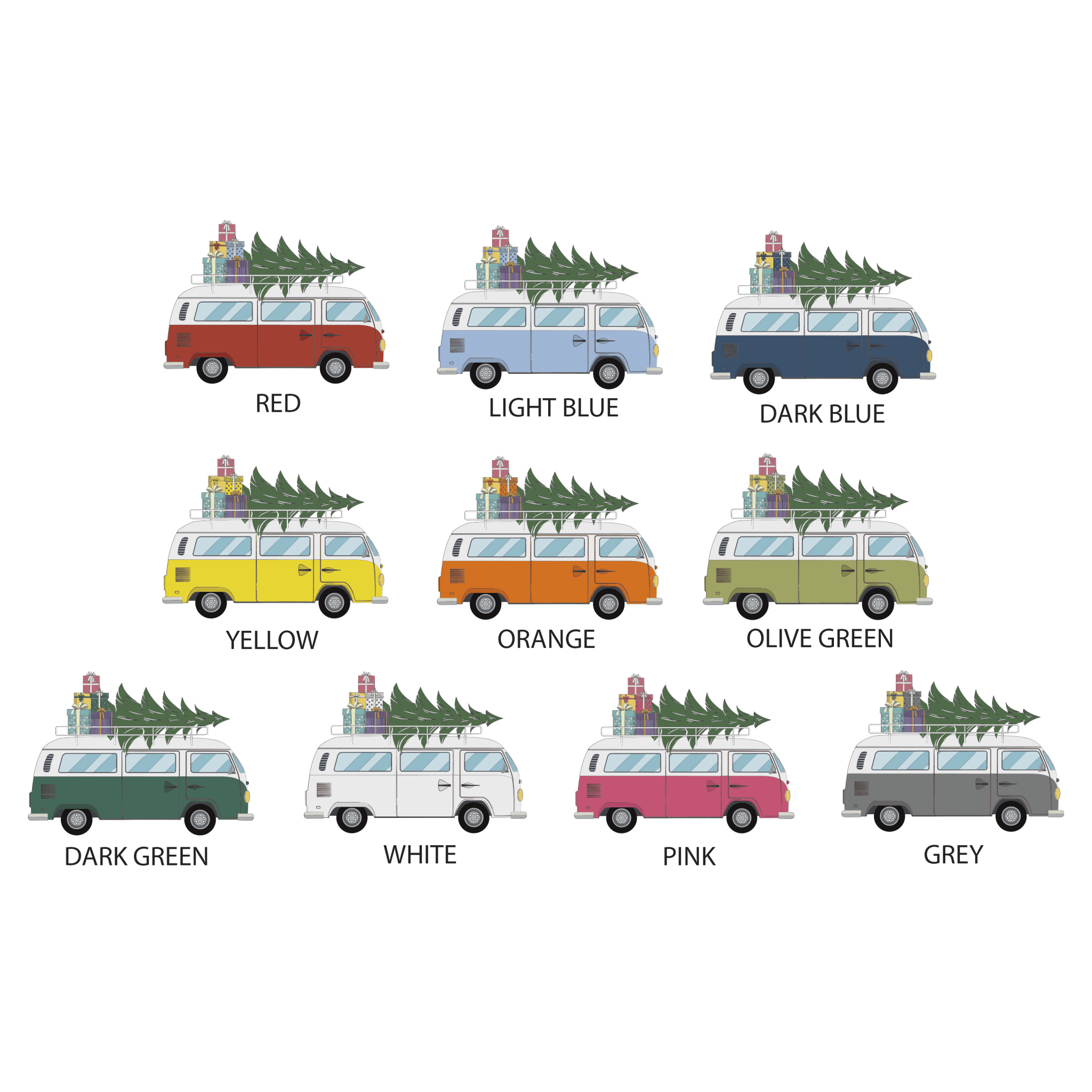 Oakdene Designs Christmas Decorations Personalised Christmas Campervan Hanging Decoration