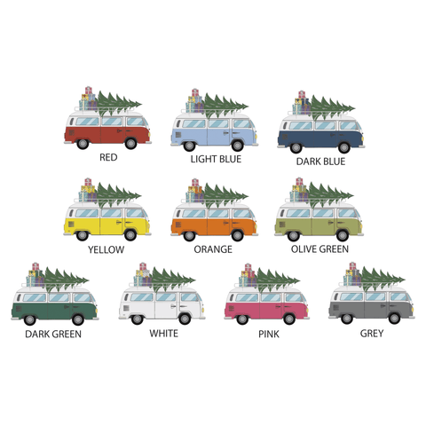 Oakdene Designs Christmas Decorations Personalised Christmas Campervan Hanging Decoration