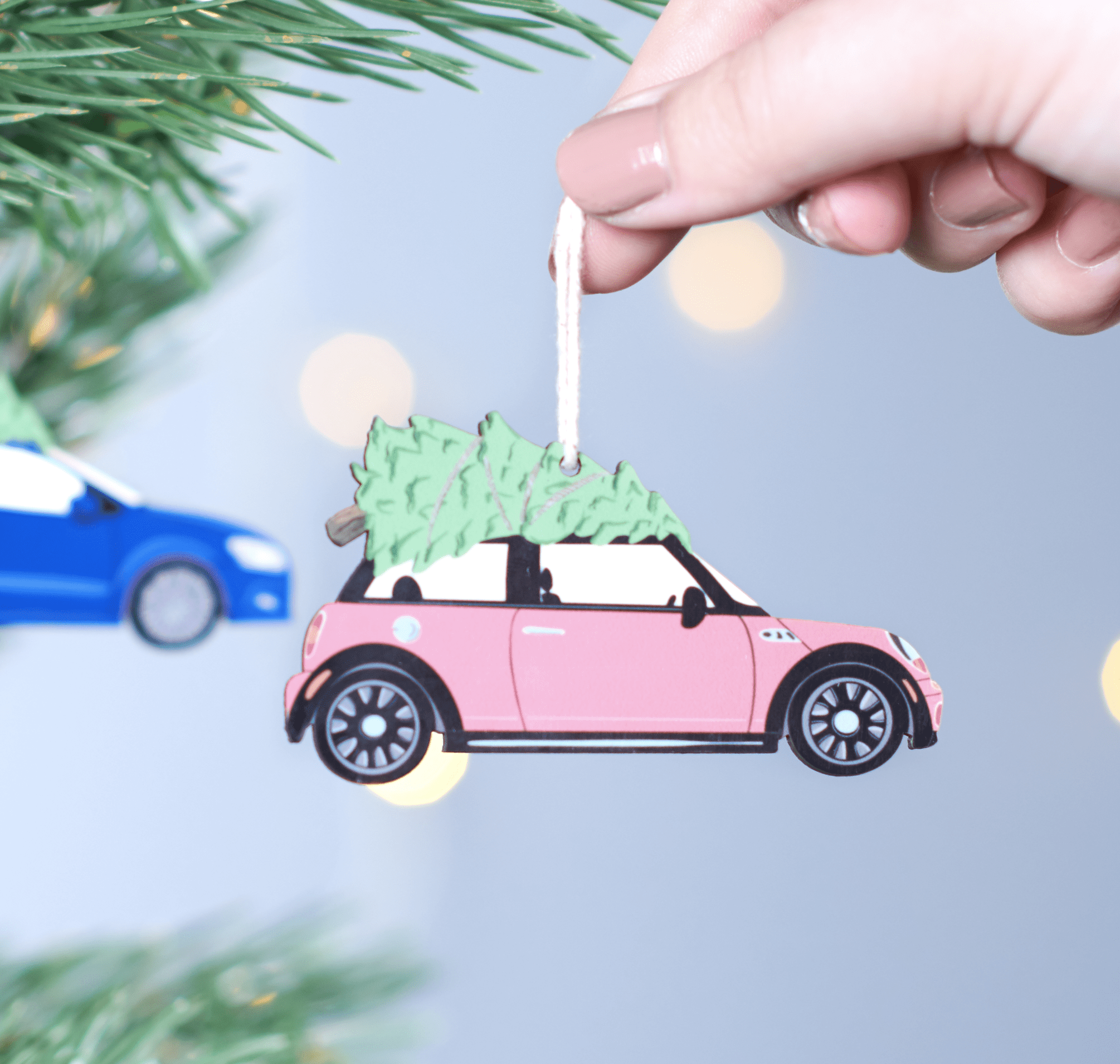 Oakdene Designs Christmas Decorations Personalised Christmas Car Tree Decoration