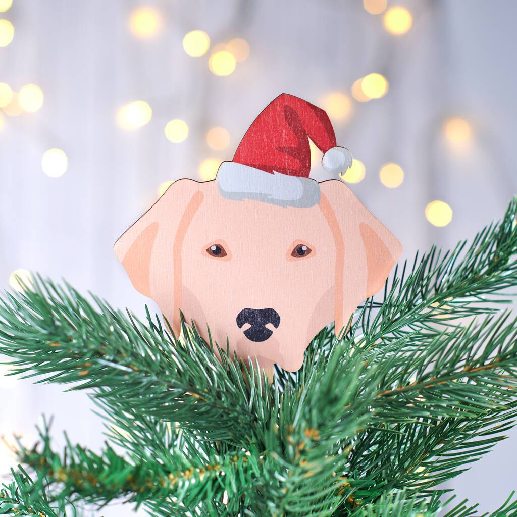 Oakdene Designs Christmas Decorations Personalised Dog Breed Tree Topper