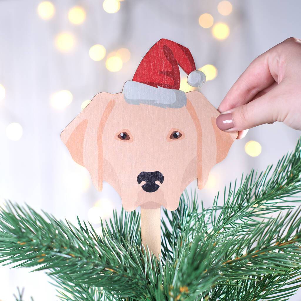 Oakdene Designs Christmas Decorations Personalised Dog Breed Tree Topper