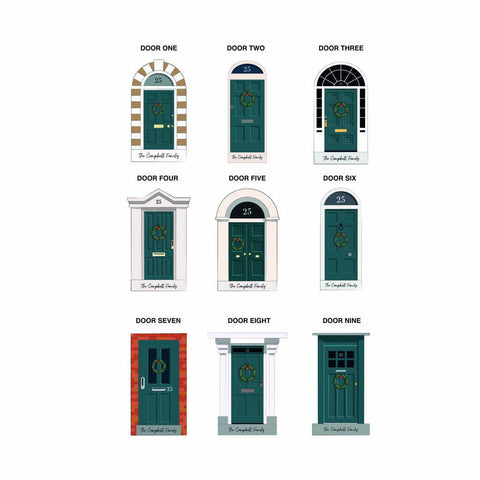 Oakdene Designs Christmas Decorations Personalised Family Door Hanging Christmas Decoration