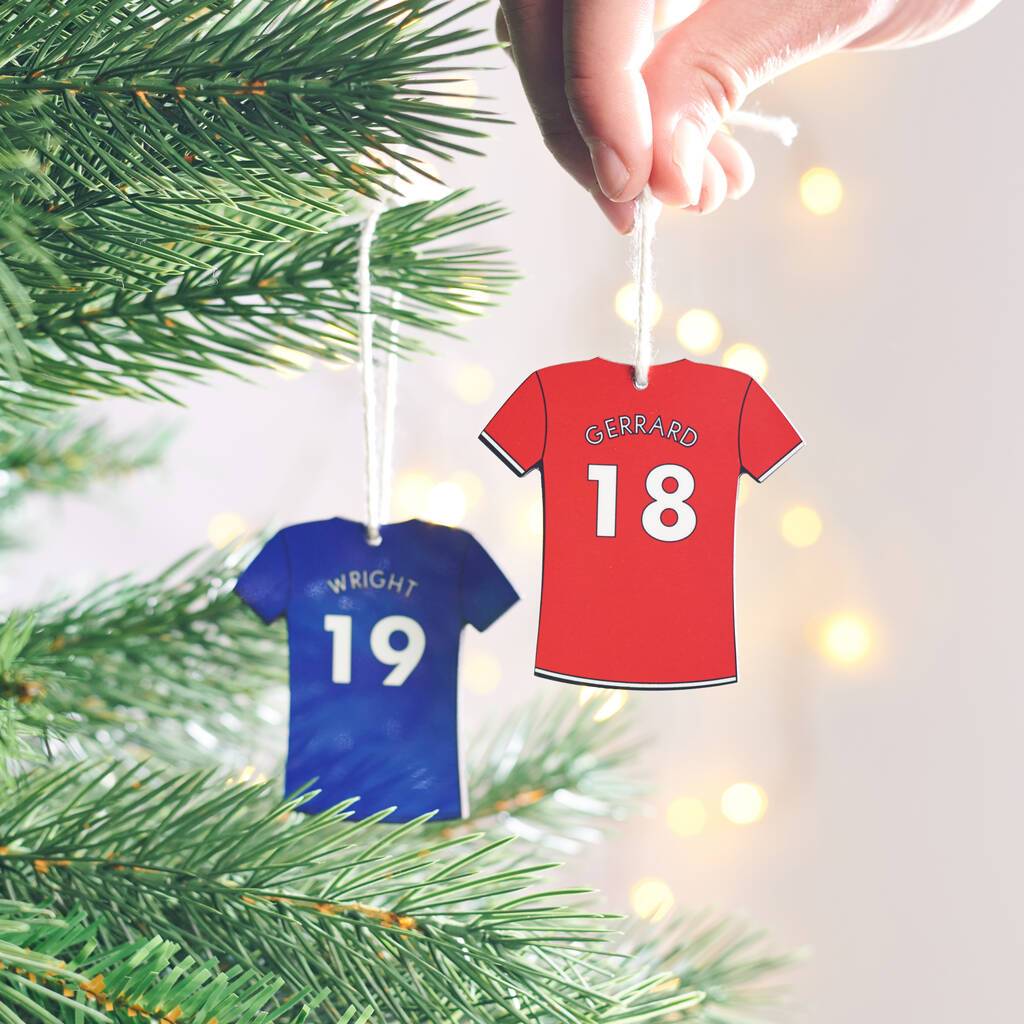 Oakdene Designs Christmas Decorations Personalised Football Shirt Christmas Decoration