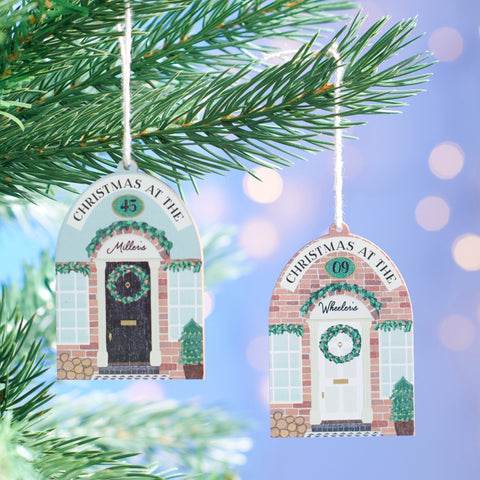 Oakdene Designs Christmas Decorations Personalised Front Door Christmas Tree Decoration