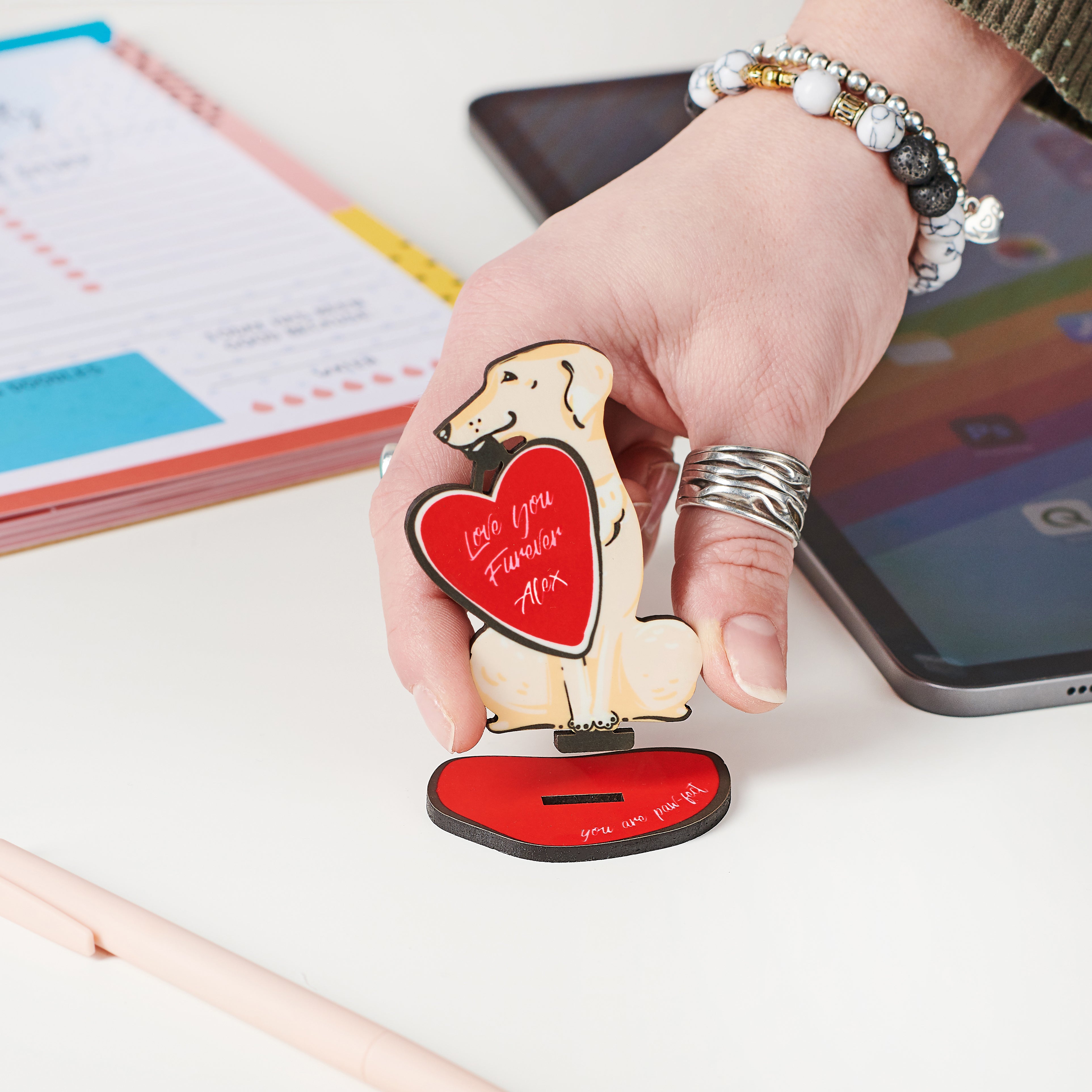 Oakdene Designs Christmas Decorations Personalised 'Love You Furever' Dog Desk Ornament