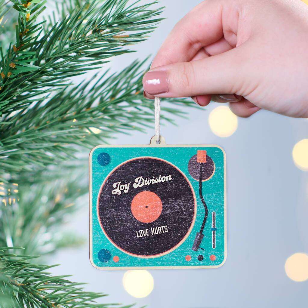 Oakdene Designs Christmas Decorations Personalised Retro Music Christmas Tree Decoration