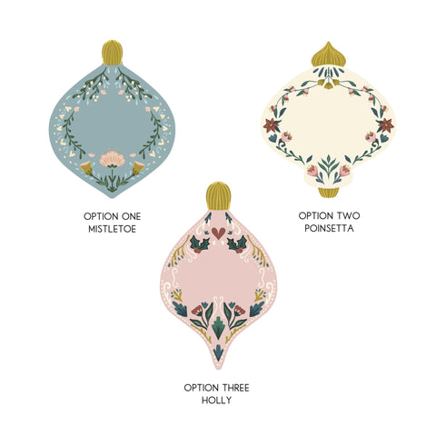 Oakdene Designs Christmas Decorations Personalised Scandi Style Christmas Bauble