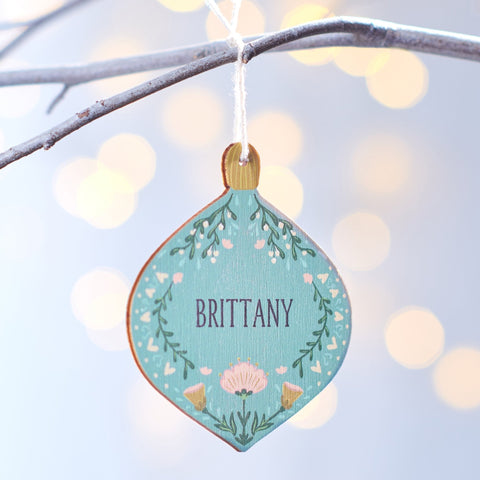 Oakdene Designs Christmas Decorations Personalised Scandi Style Christmas Bauble