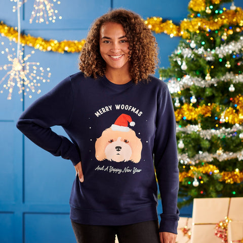 Oakdene Designs Christmas Jumper Personalised Christmas Dog Breed Jumper