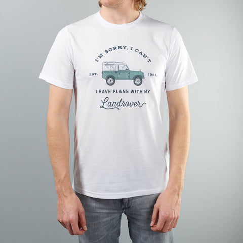 Oakdene Designs Clothing Personalised 'Plans with Landrover' T Shirt